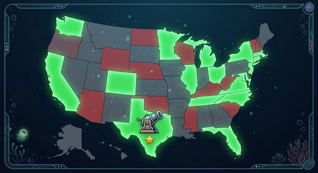 Fish Table Games Legal States USA Map